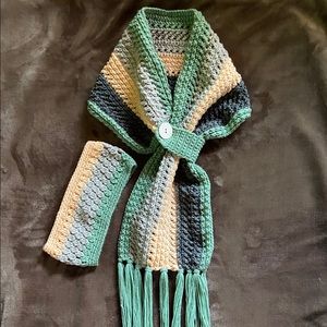 Crochet Scarf & Ear Warmer Set